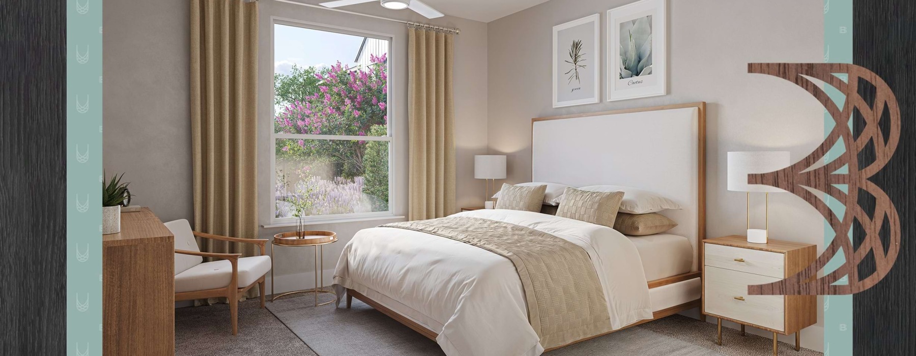 bedroom with modern spaces