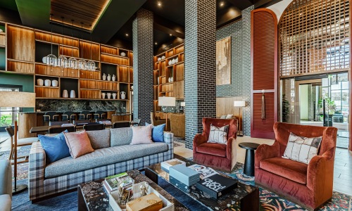 Speakeasy lounge and clubhouse at Bevelo Larkspur